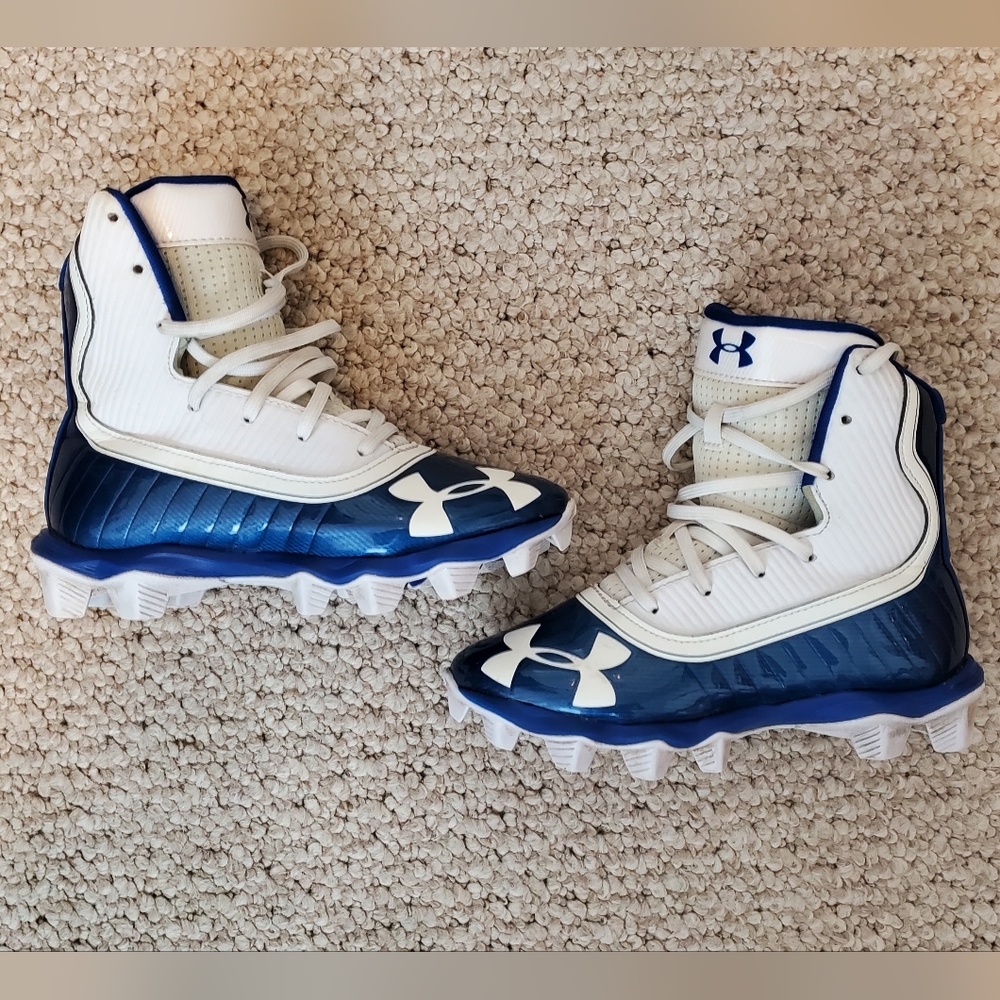 Under Armour Highlight Football/Lacrosse Cleats Youth Size 1Y Blue White